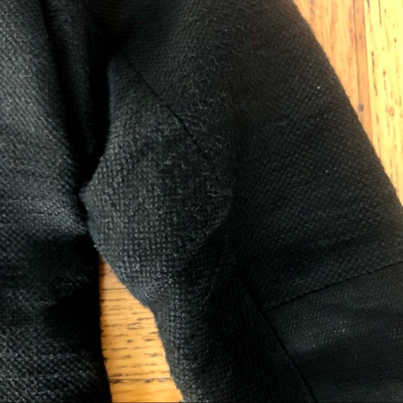 MAJE ZIPPER COAT WITH LEATHER SHOULDERS - Picture 7 of 7